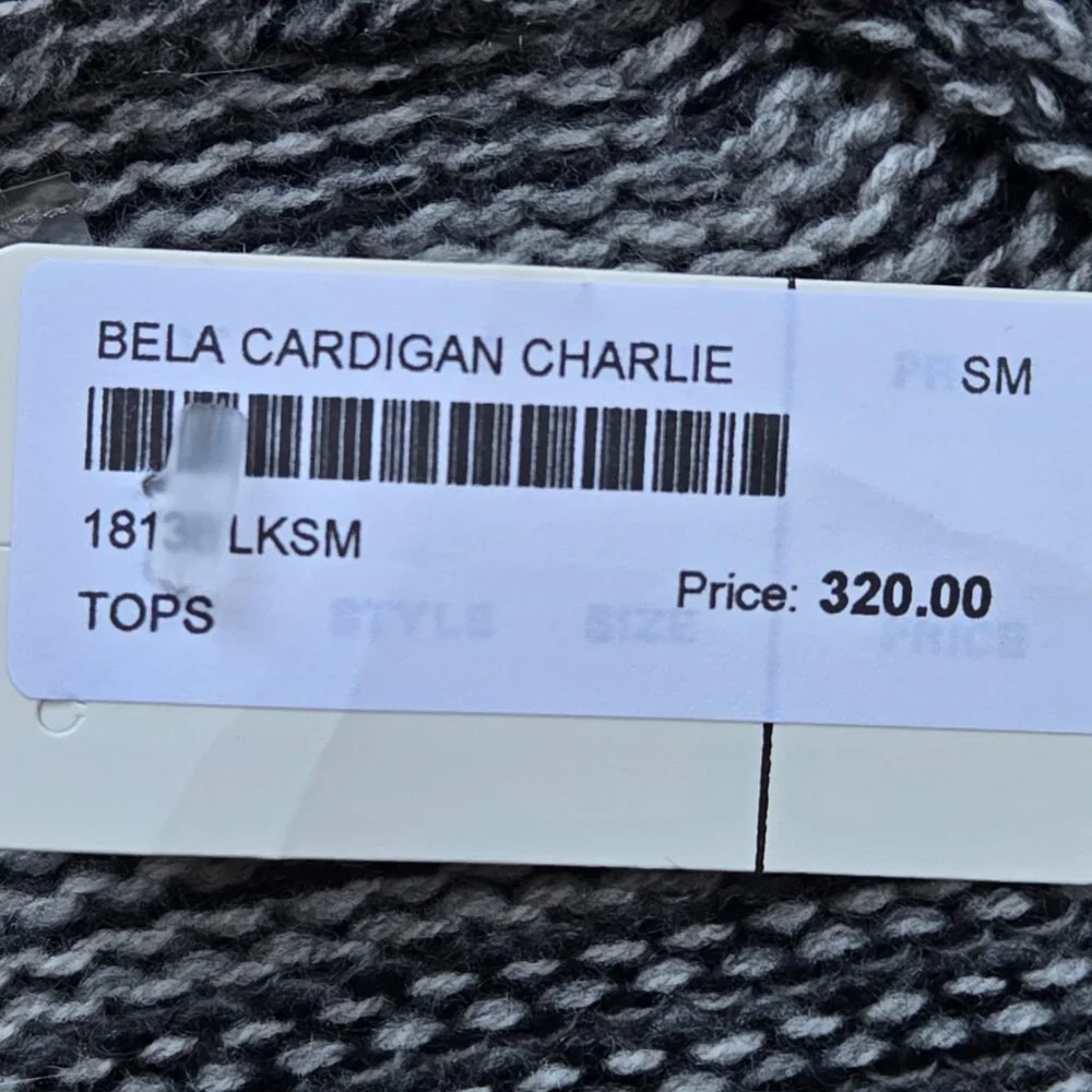 NWT bela.nyc Wool Cashmere Luxe Cardigan Grey - Picture 3 of 11